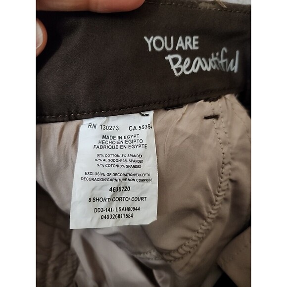 Lee Modern Series Curvy Fit Trouser Pants Women 8 Short Brown Cotton Stretch NEW - Picture 8 of 9
